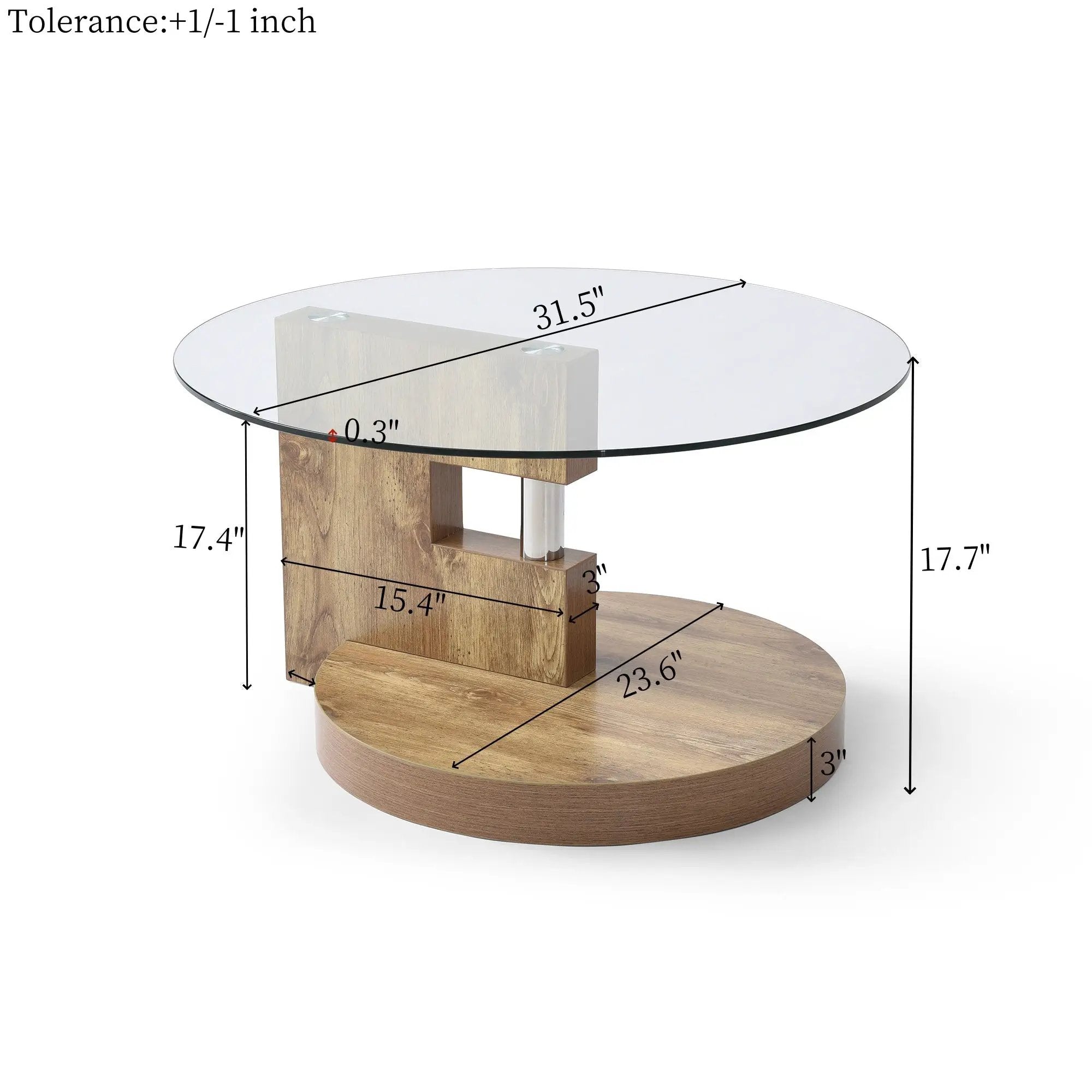 Modern and Practical Double-Layer Round Table by HouseOfZazla
