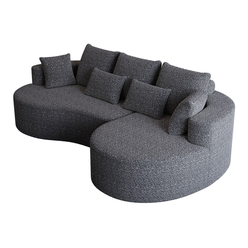 Curved Oversized Sectional Sofa With Extra Deep Seat by HouseOfZazla