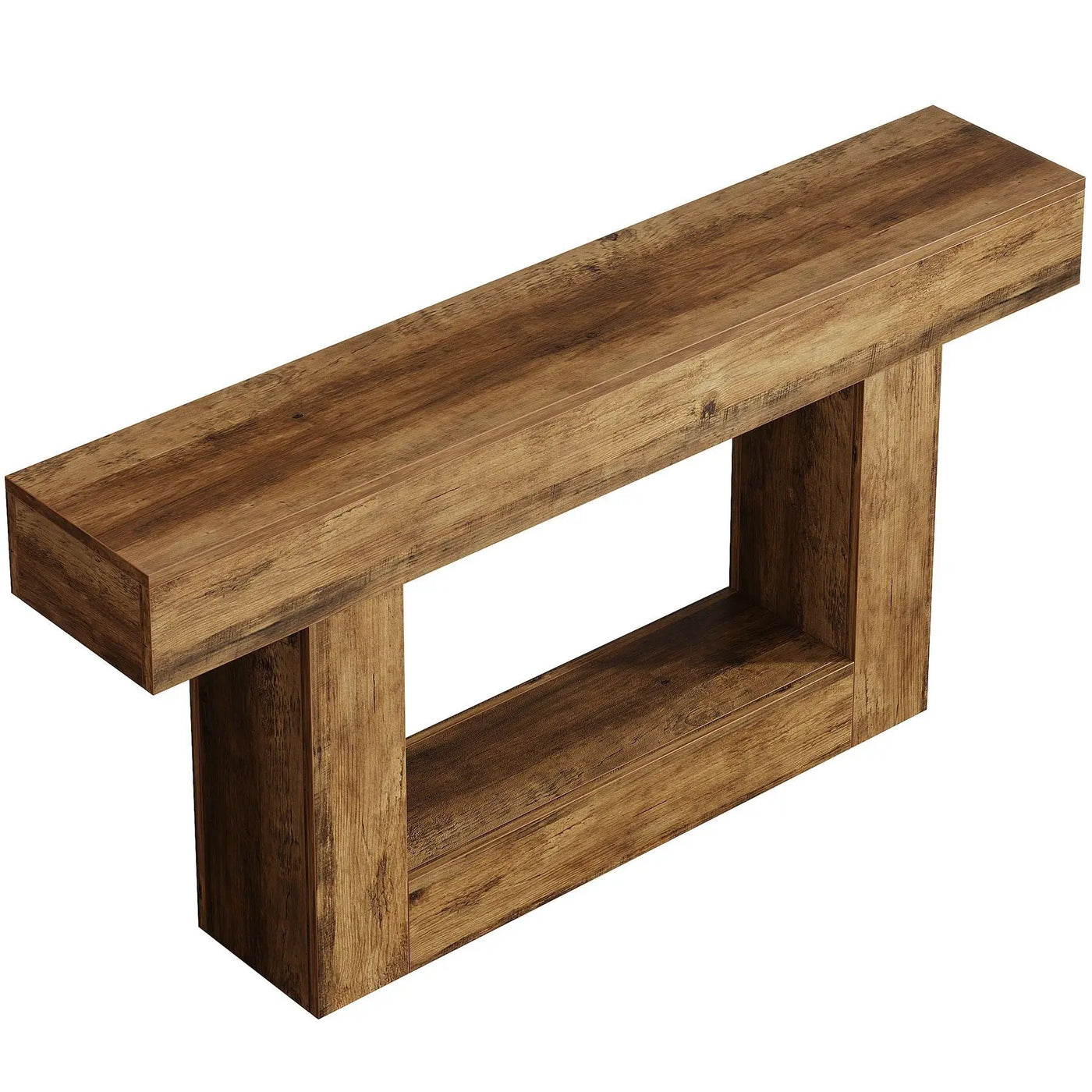 Console Table With 2 Tier Storage, U Shaped Base by HouseOfZazla