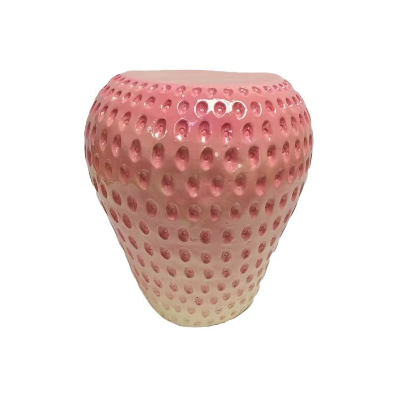 Strawberry Fruit Stool, 13.4" Oversized Resin Stool and Side Table by HouseOfZazla