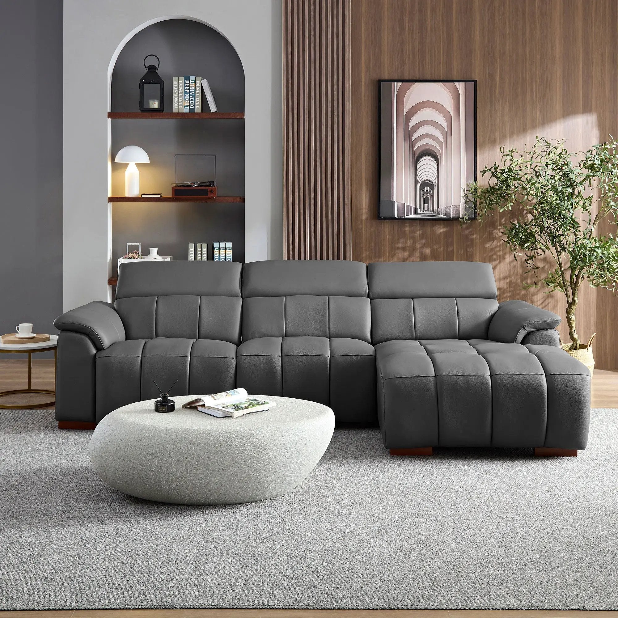 Wall-Hugger Reclining Sofa Modern Electric Control by HouseOfZazla