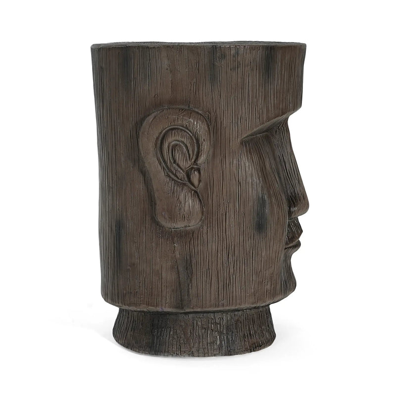Outdoor Side Table Easter Island Moai Statue Pedestal by HouseOfZazla