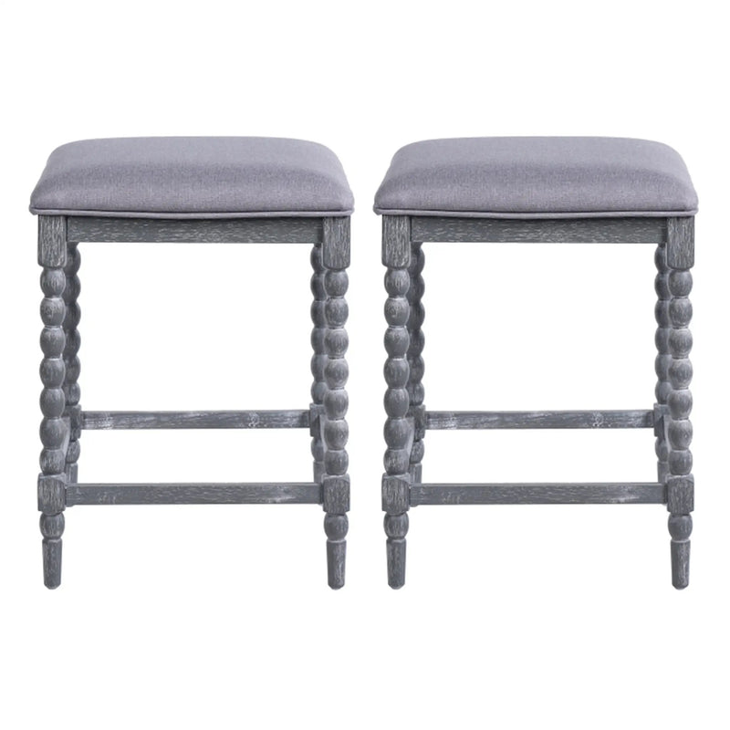 26" Counter Stools - Set of 2 with Upholstered Seat by HouseOfZazla