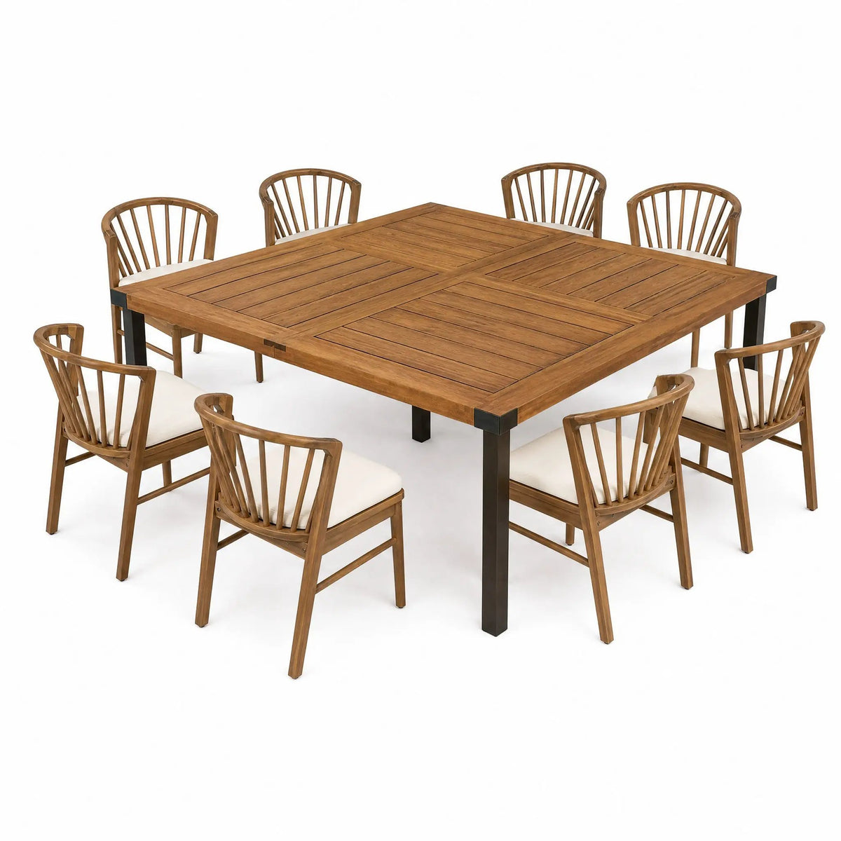 9-Piece Acacia Wood Outdoor Dining Set by HouseOfZazla