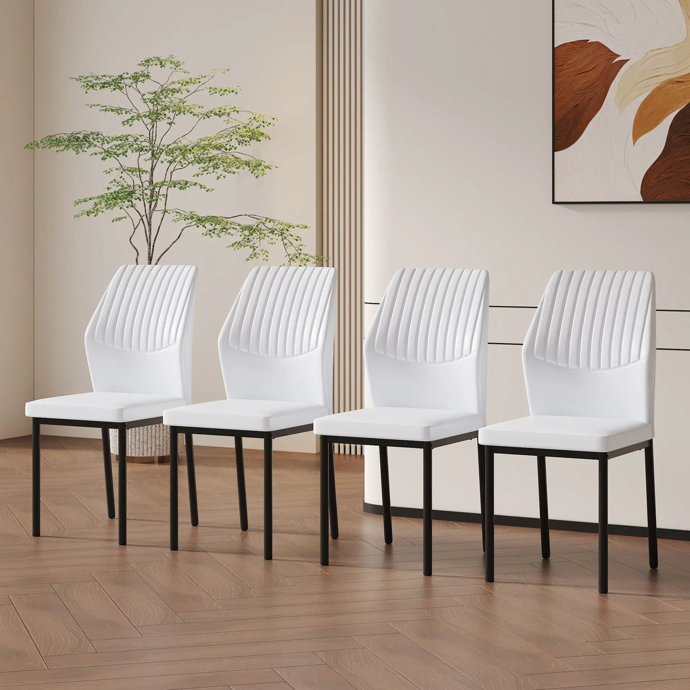 Ergonomic Simple Chair With Metal Leg by Unique Piece Furniture