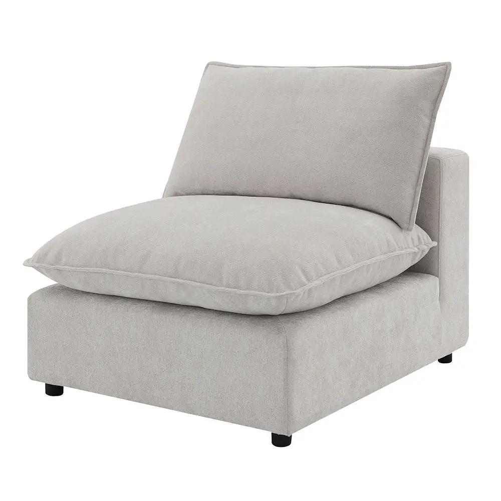 Marisa - Modular Armless Chair - Beige Boucle by Unique Piece Furniture