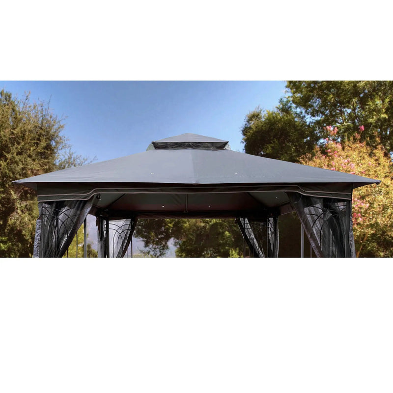 Patio Double Roof Gazebo Replacement Canopy Top Fabric by HouseOfZazla