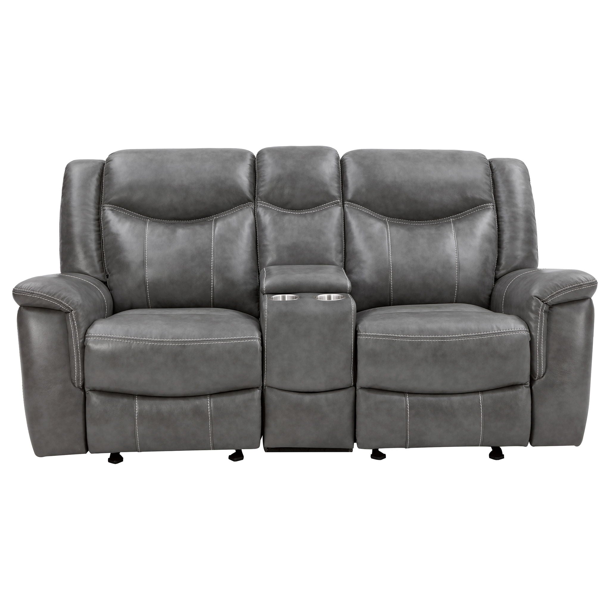 Carmen - Cool Motion Loveseat With Storage, With Reclining Function And Built In Storage - Gray by HouseOfZazla