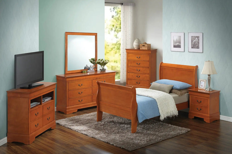 Louis Phillipe - Panel Sleigh Bed by HouseOfZazla