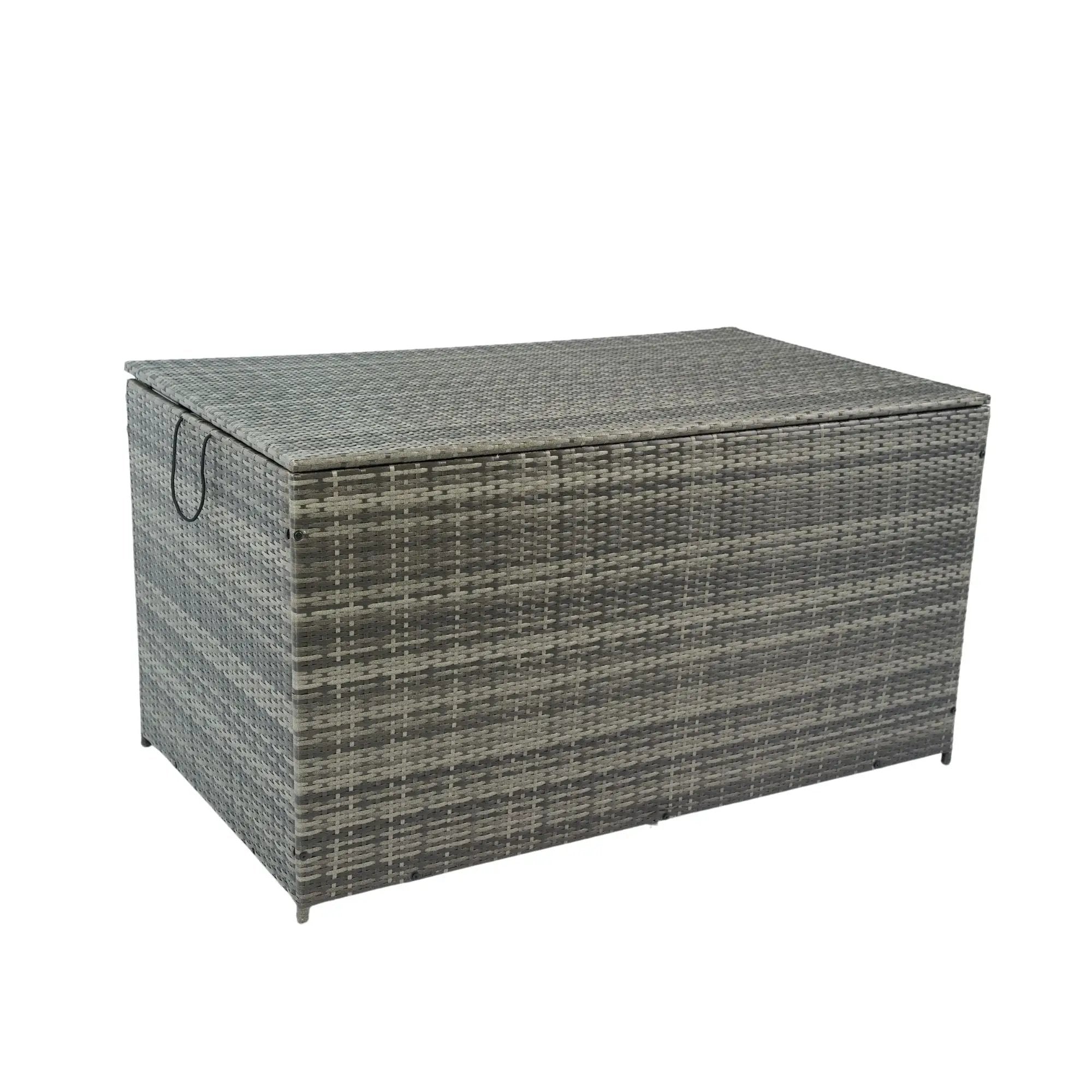 Outdoor Storage Box, Wicker Patio Deck Boxes With Lid, Outdoor Cushion Storage For Kids Toys, Pillows, Towel, Wicker by HouseOfZazla