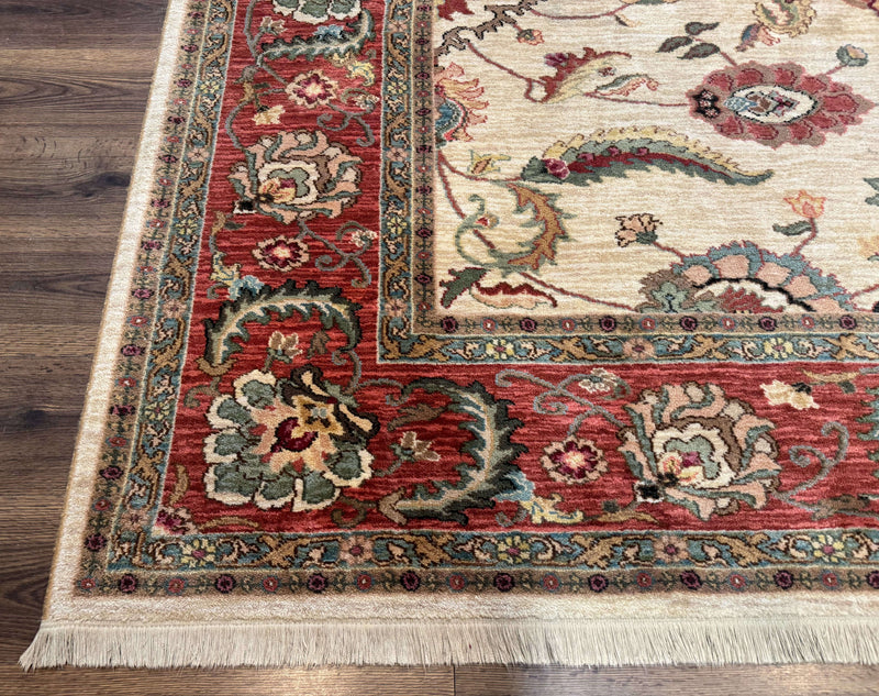 Karastan Rug 8.8 x 10, Ashara Agra Ivory #549, Wool, Vintage by Jewel Rugs