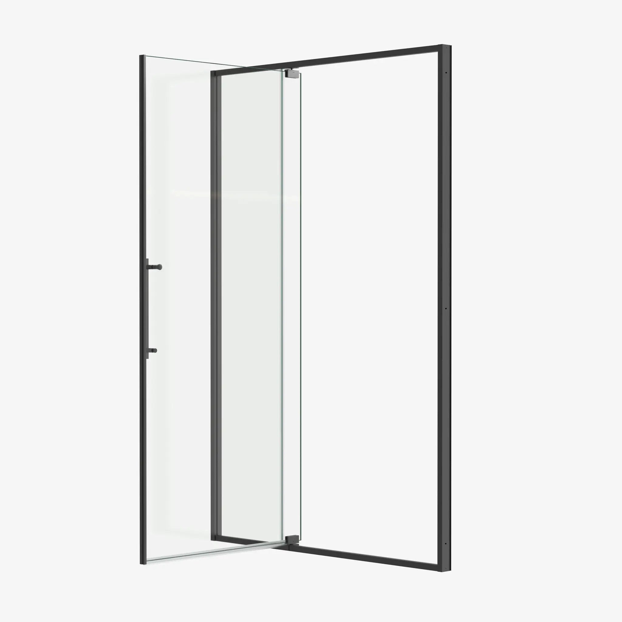50-54"W x 74"H Pivot Shower Door with Matte Tempered Glass Finish by HouseOfZazla