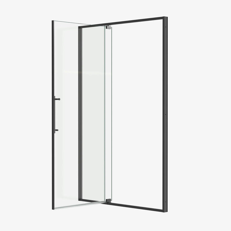 50-54"W x 74"H Pivot Shower Door with Matte Tempered Glass Finish by HouseOfZazla