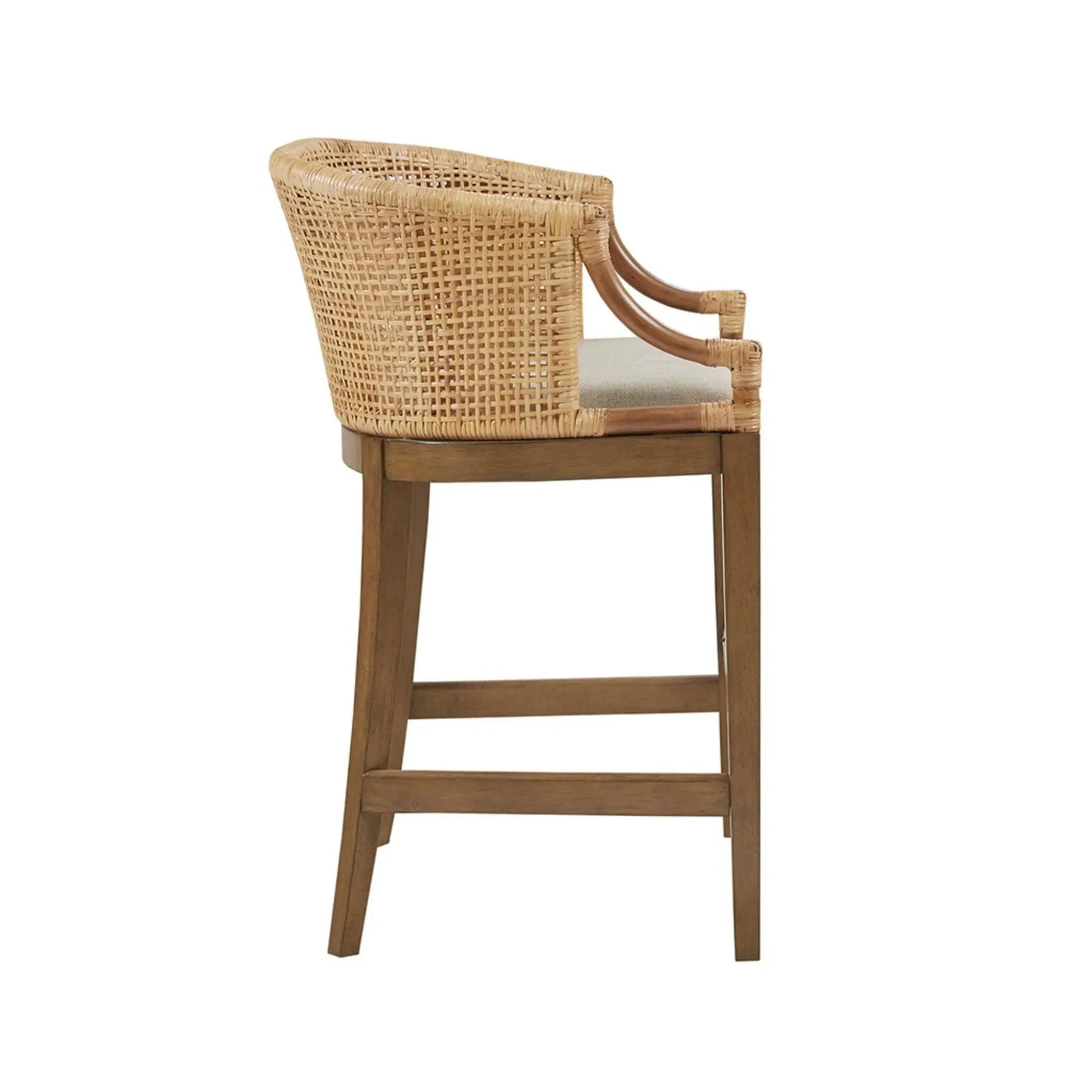 Casual Handcrafted Rattan Counter Stool by Unique Piece Furniture