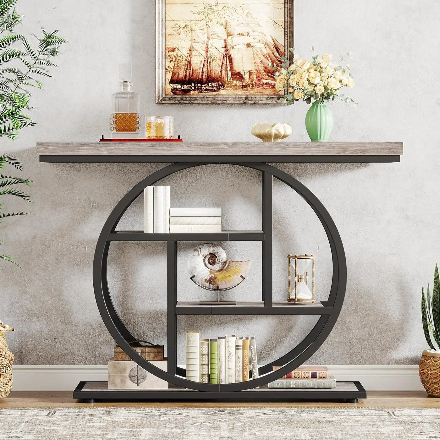 Console Table With 4 Tier Design For Living Hallway by HouseOfZazla