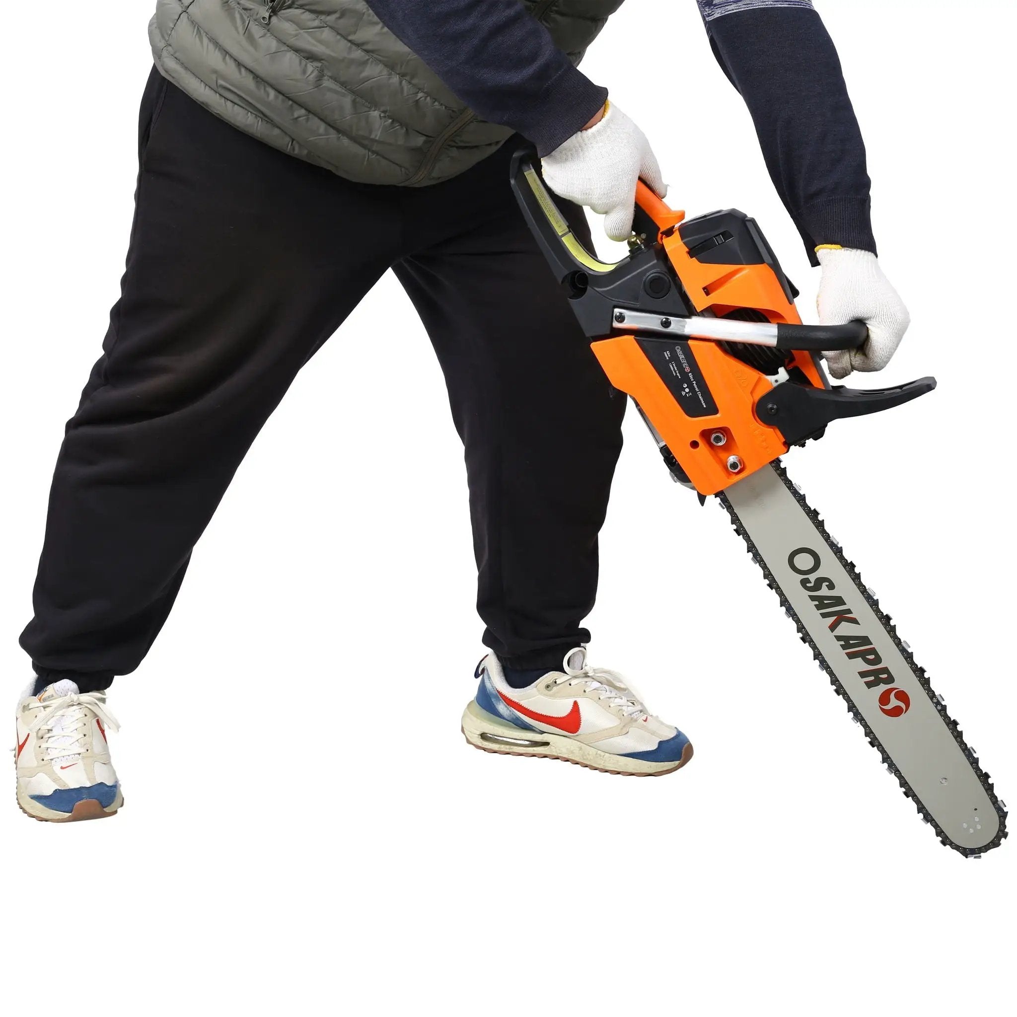 62Cc Gas Powered 20" Chainsaw with Aluminium Body - Orange by HouseOfZazla