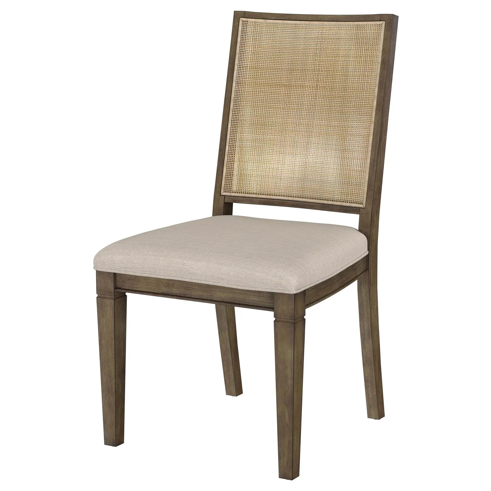 Matisse Woven Rattan Back Dining Side Chair Brown (Set of 2) by Unique Piece Furniture
