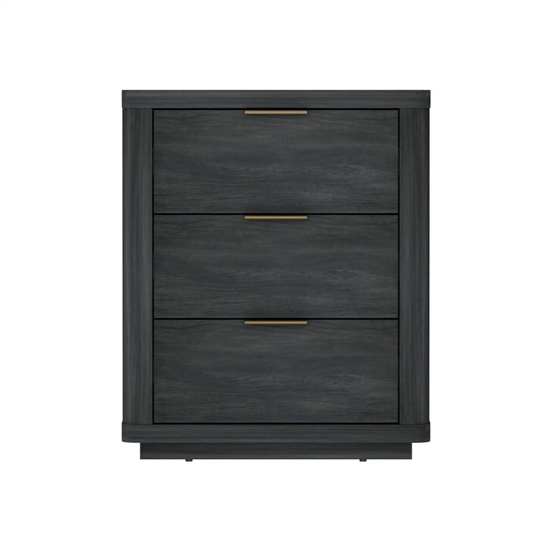 Evelyn - Nightstand With 3 Drawers, Smooth Rounded Edges by HouseOfZazla