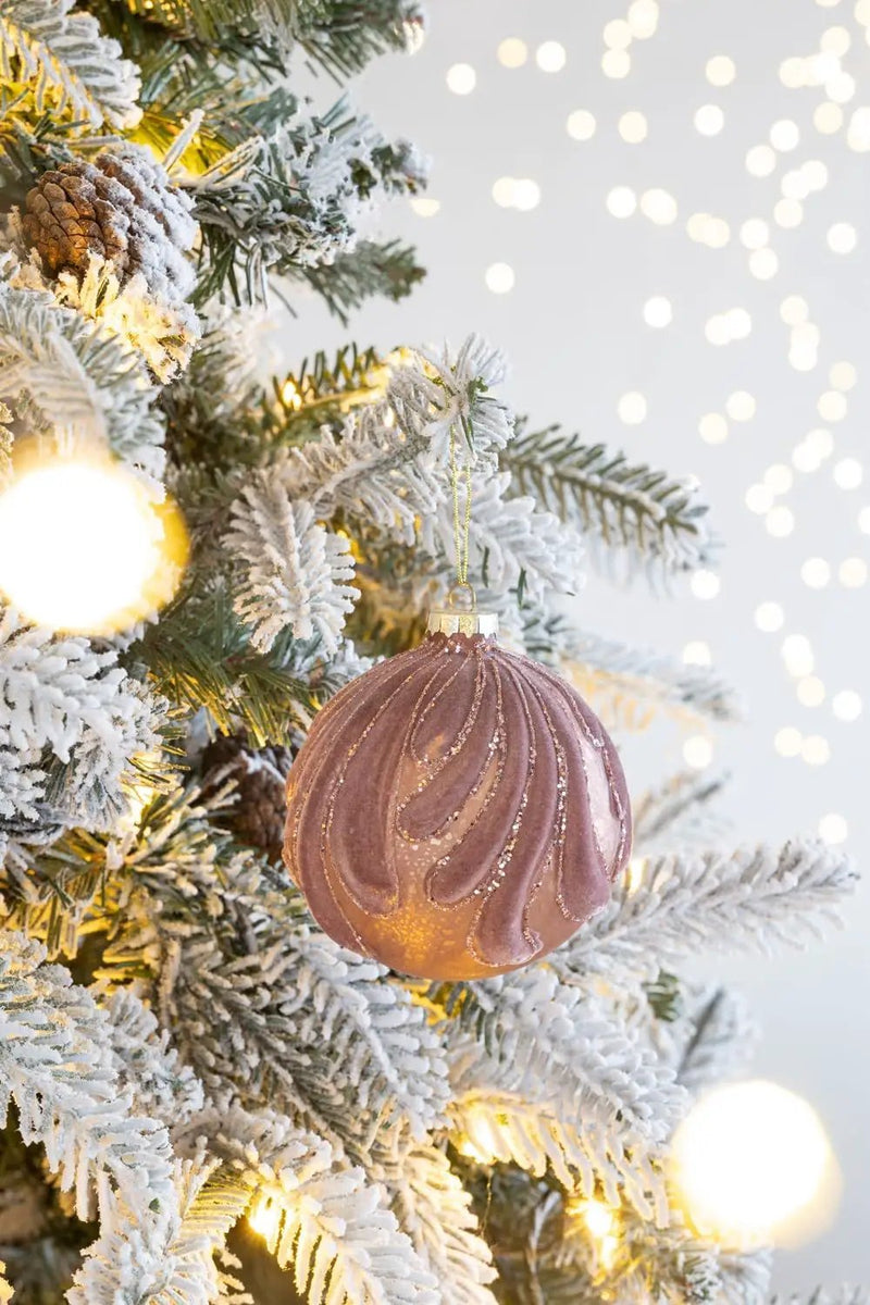 Decorative Hanging Glass Christmas Ball Ornaments - Set of 6 by HouseOfZazla