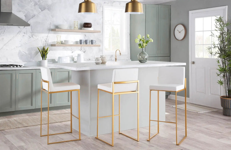 Fuji - Contemporary Design High Back Barstool by Unique Piece Furniture