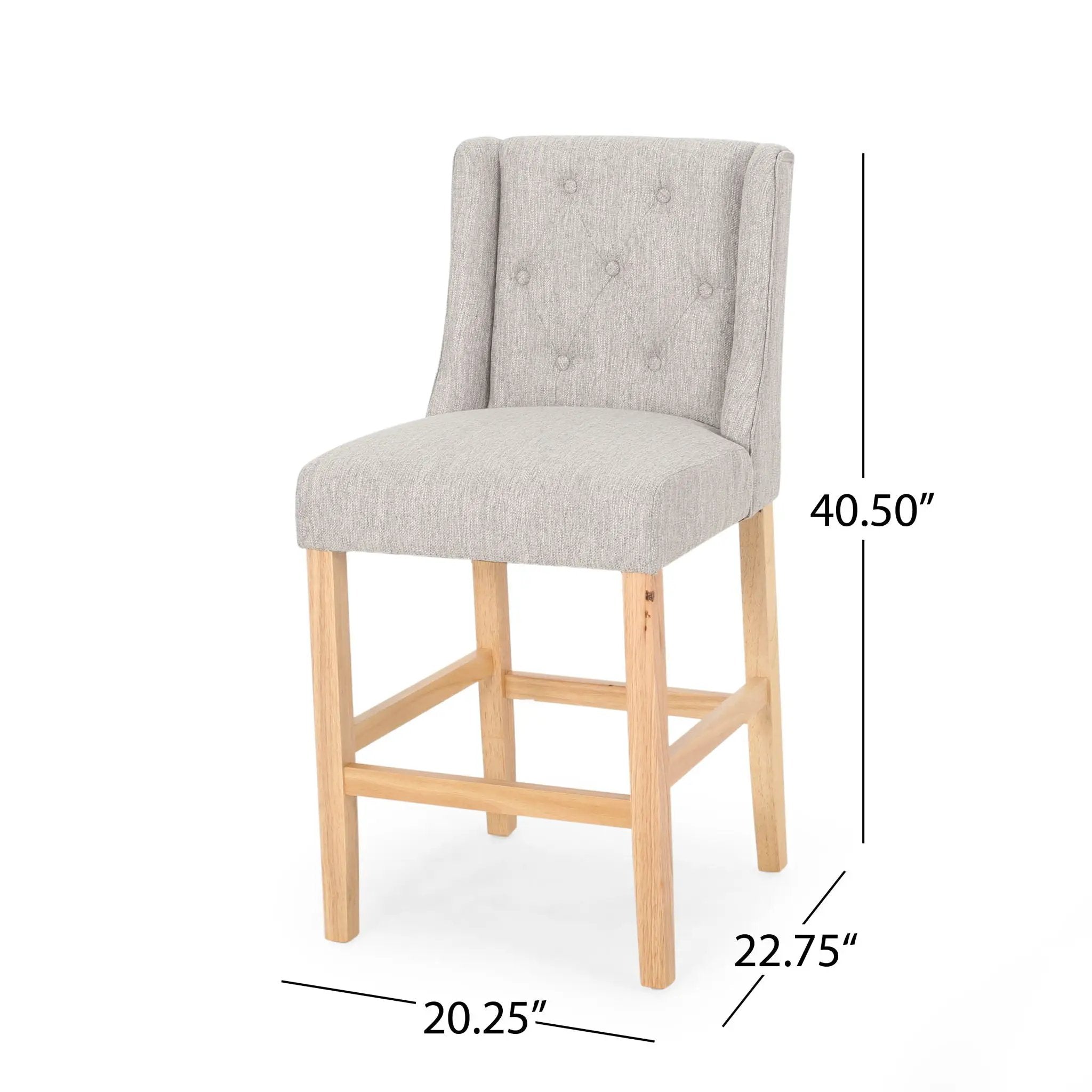 Vienna Contemporary Fabric Tufted & Wingback Counter Stools (Set of 2) by HouseOfZazla