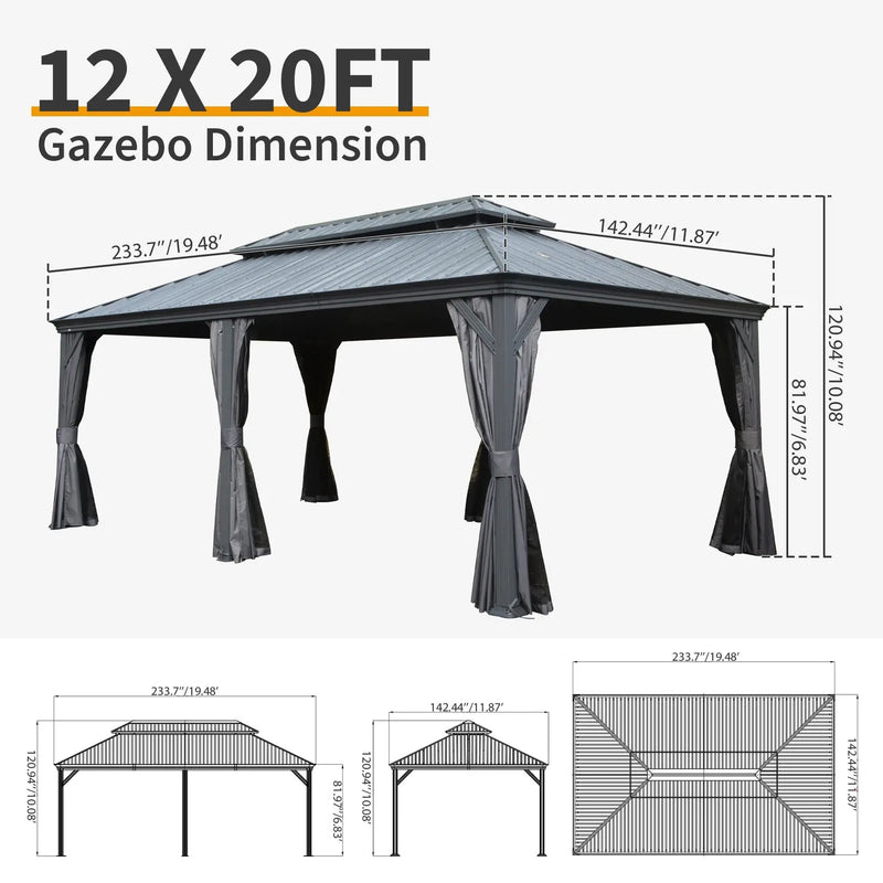 12' X 20' Hardtop Gazebo by HouseOfZazla