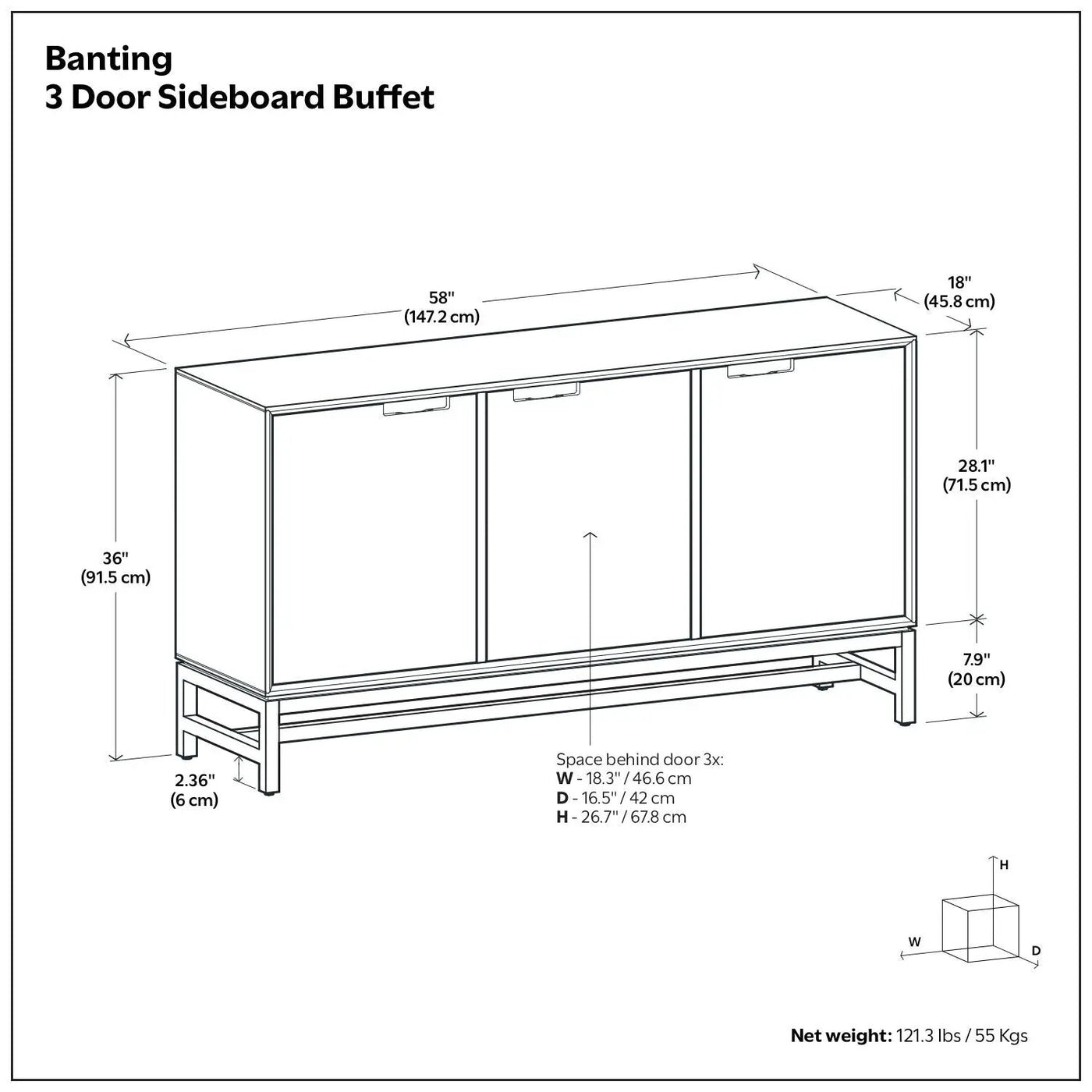 Banting - Door Sideboard Buffet by HouseOfZazla