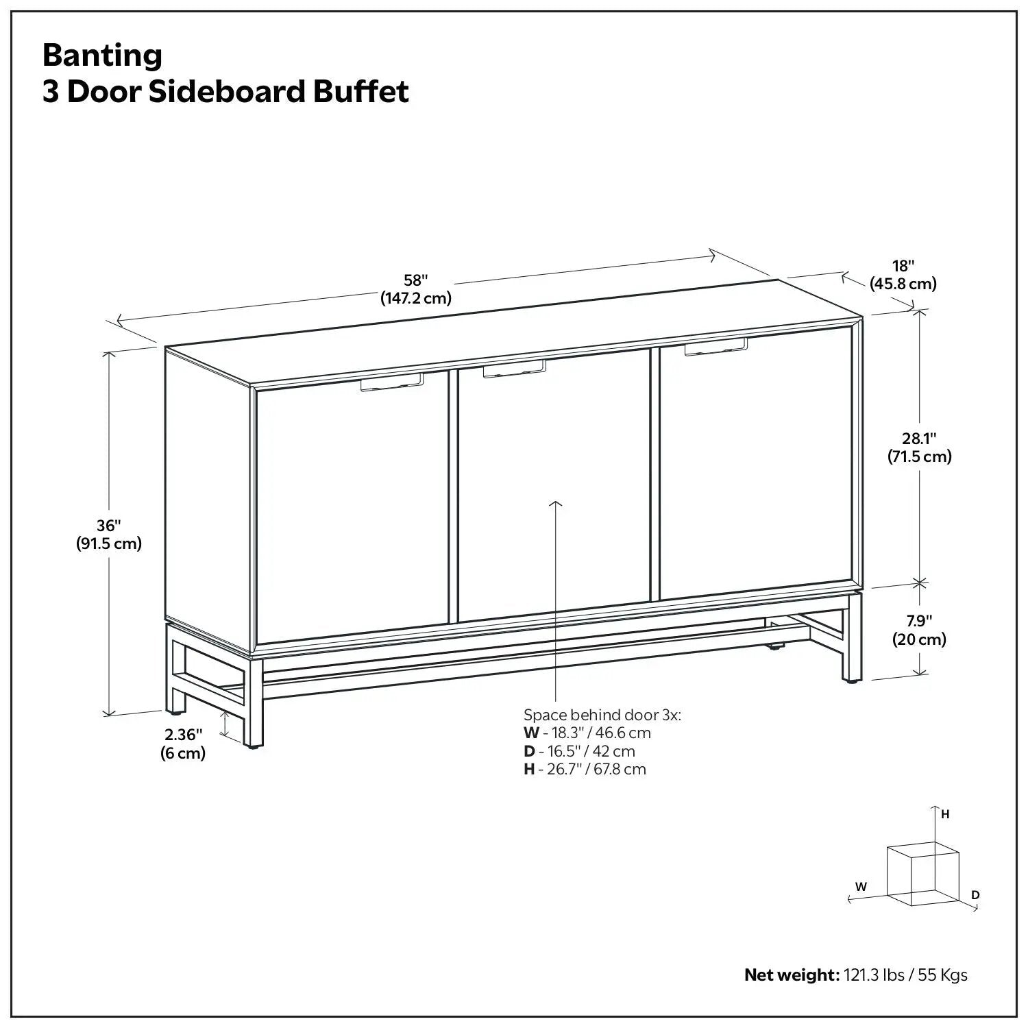 Banting - Door Sideboard Buffet by HouseOfZazla