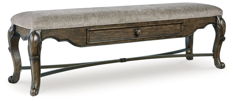 Maylee - Upholstered Storage Bench - Dark Brown by Unique Piece Furniture