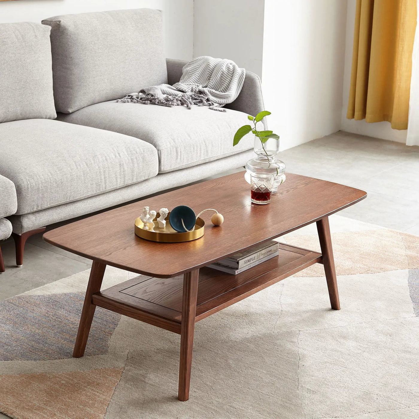 Low Coffee Table With Storage Shelf by Unique Piece Furniture