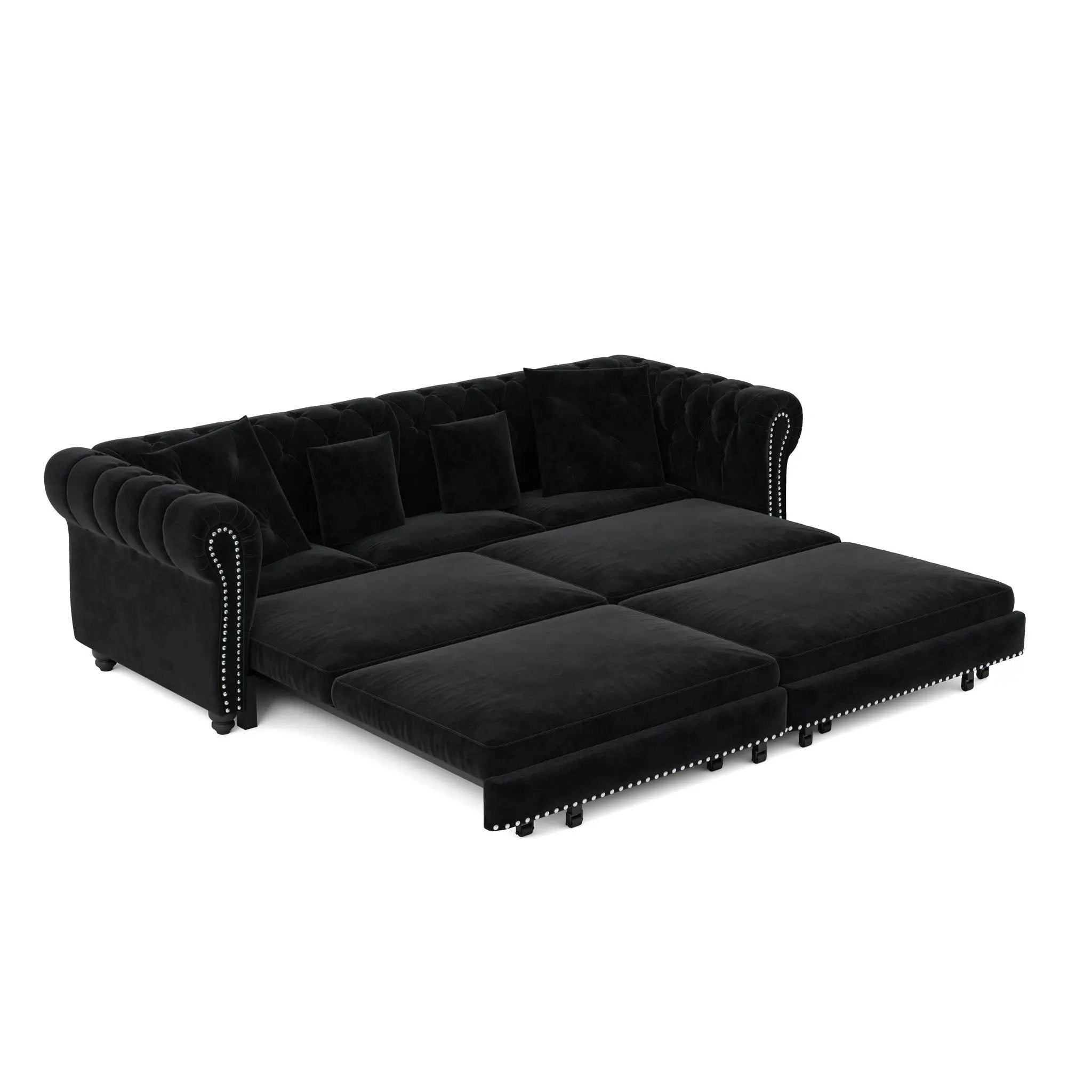 3 In 1 Convertible Sleeper Sofa Bed With Movable Ottoman by HouseOfZazla