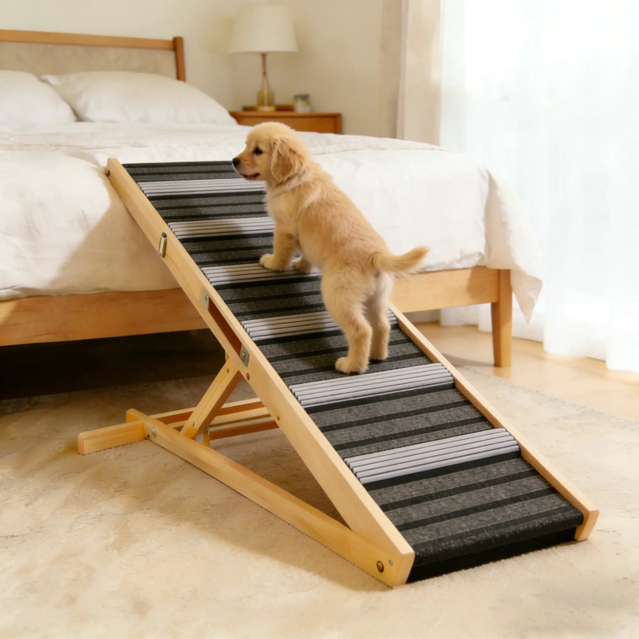 2026 Upgraded Dog Ramp for Couch with Adjustable Heights and Non-Slip Pads by HouseOfZazla