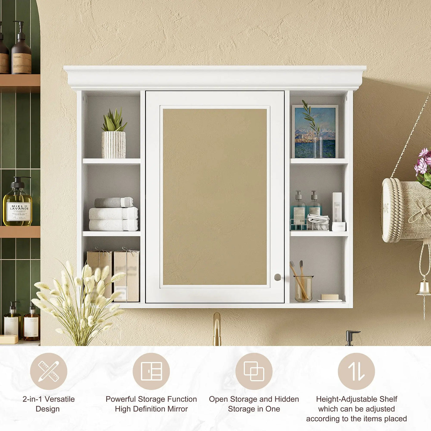 Wall Mounted Bathroom Storage Cabinet With Mirror Door by HouseOfZazla