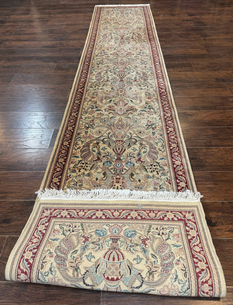 Pakistani Runner Rug 2.8 x 14, Pak Persian Hallway Rug, Cream Color by Jewel Rugs