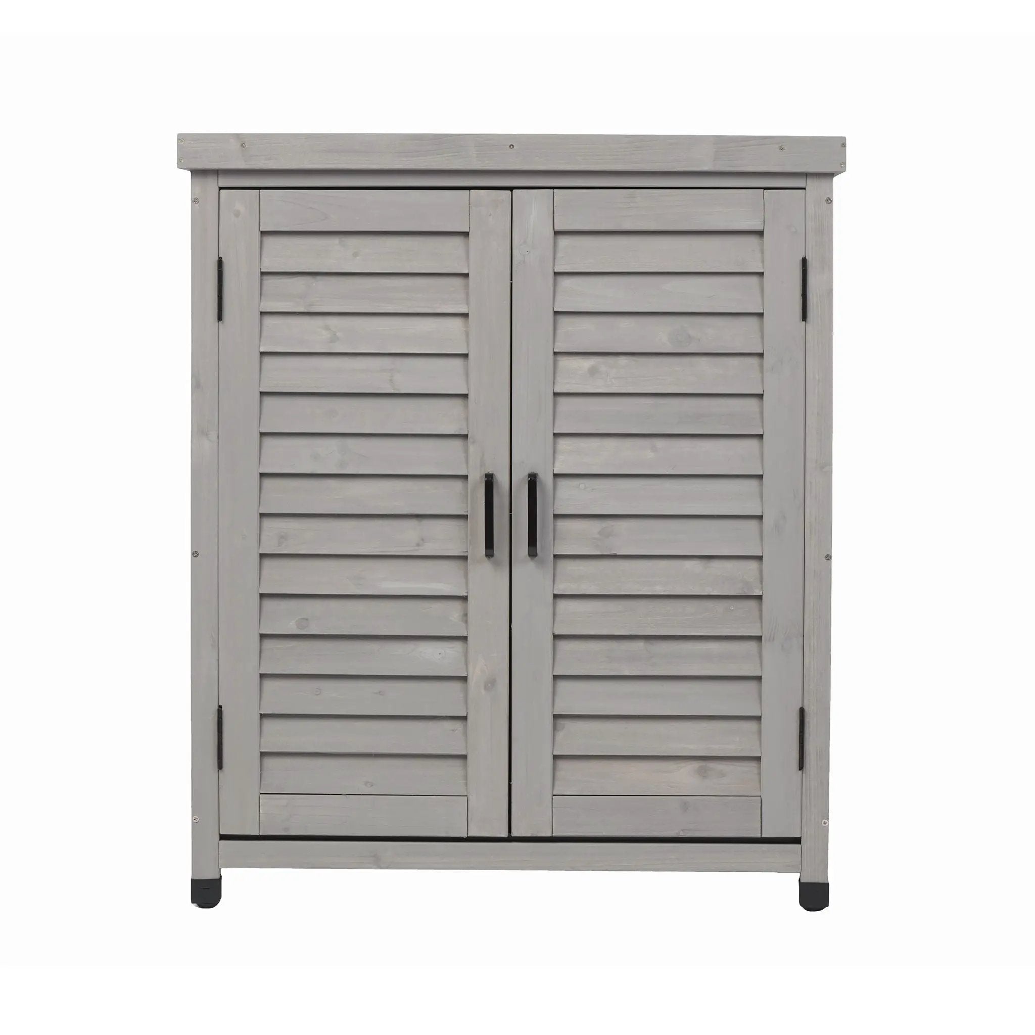 Potting Bench With Storage Cabinet And Metal Table Top For Outdoor by HouseOfZazla