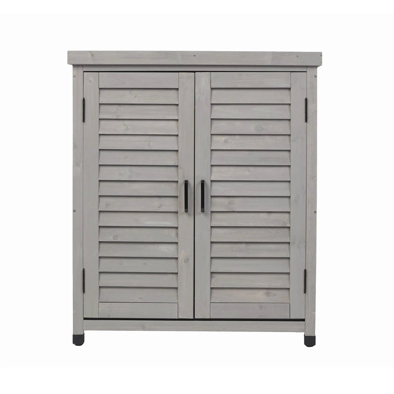 Potting Bench With Storage Cabinet And Metal Table Top For Outdoor by HouseOfZazla