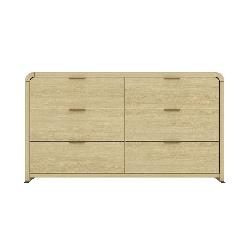 Grace - Double Dresser With 6 Drawers - Oak by HouseOfZazla
