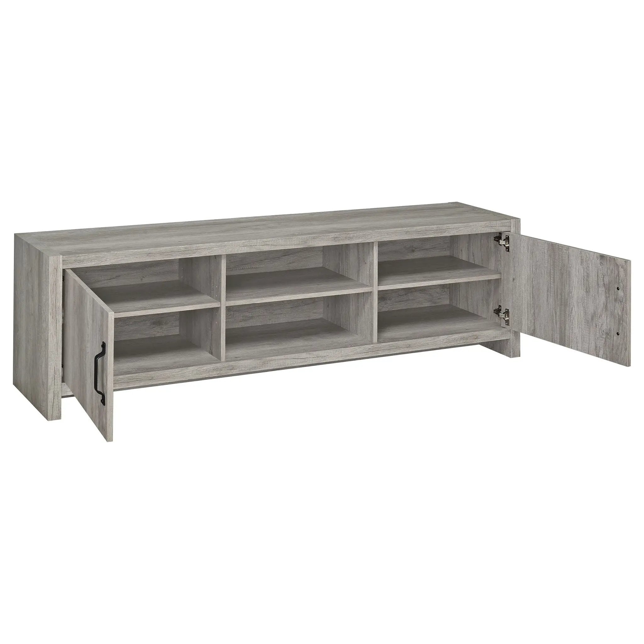Burke 2-door Engineered Wood 71-inch TV Stand Grey Driftwood by Unique Piece Furniture