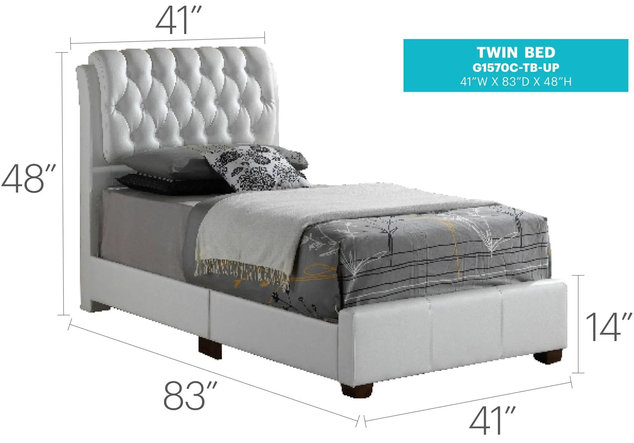 Tufted Upholstered Bed by Unique Piece Furniture