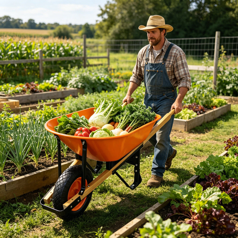 Steel Tray Wheel Barrow by HouseOfZazla