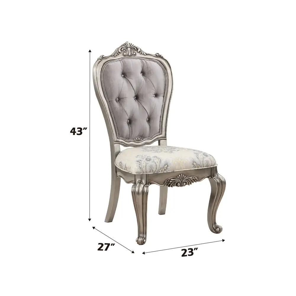 Ariadne - Side Chair (Set of 2) - Velvet & Antique Platinum by Unique Piece Furniture