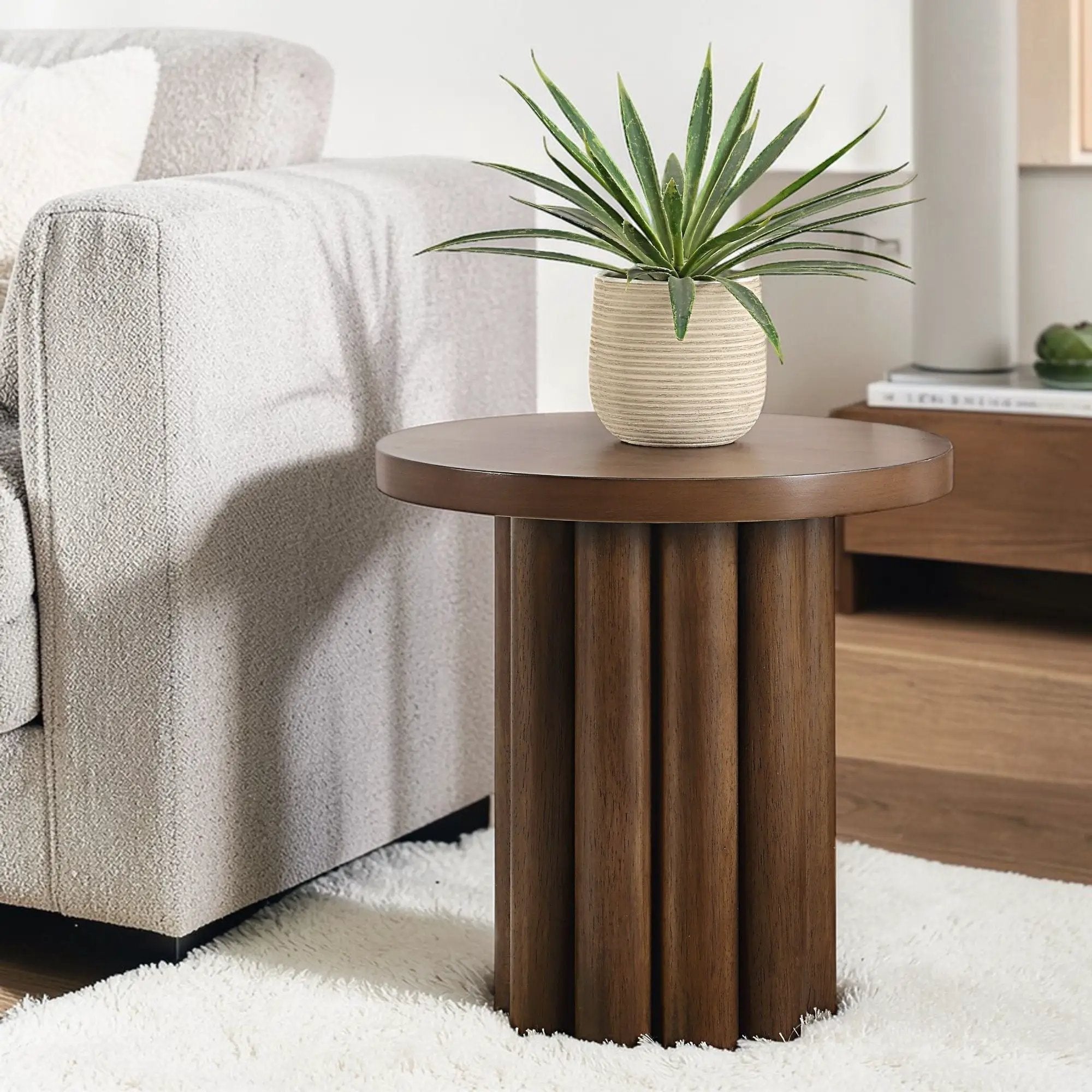 Loanna - Wooden Color End Table - Brown by Unique Piece Furniture