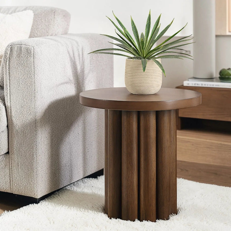 Loanna - Wooden Color End Table - Brown by Unique Piece Furniture