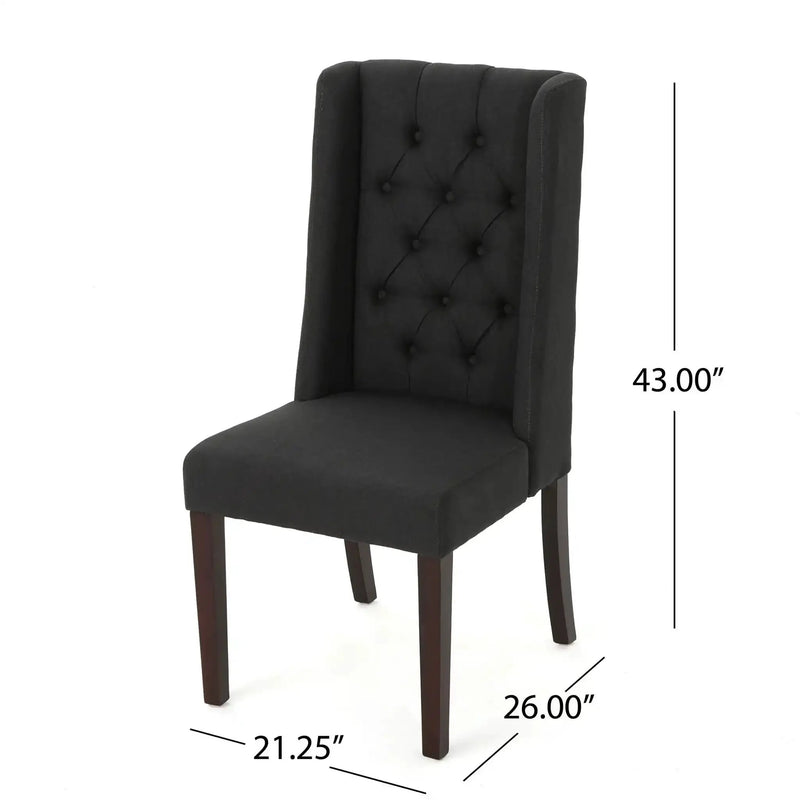 Sophisticated Tufted Dining Chair With High Back Design by HouseOfZazla