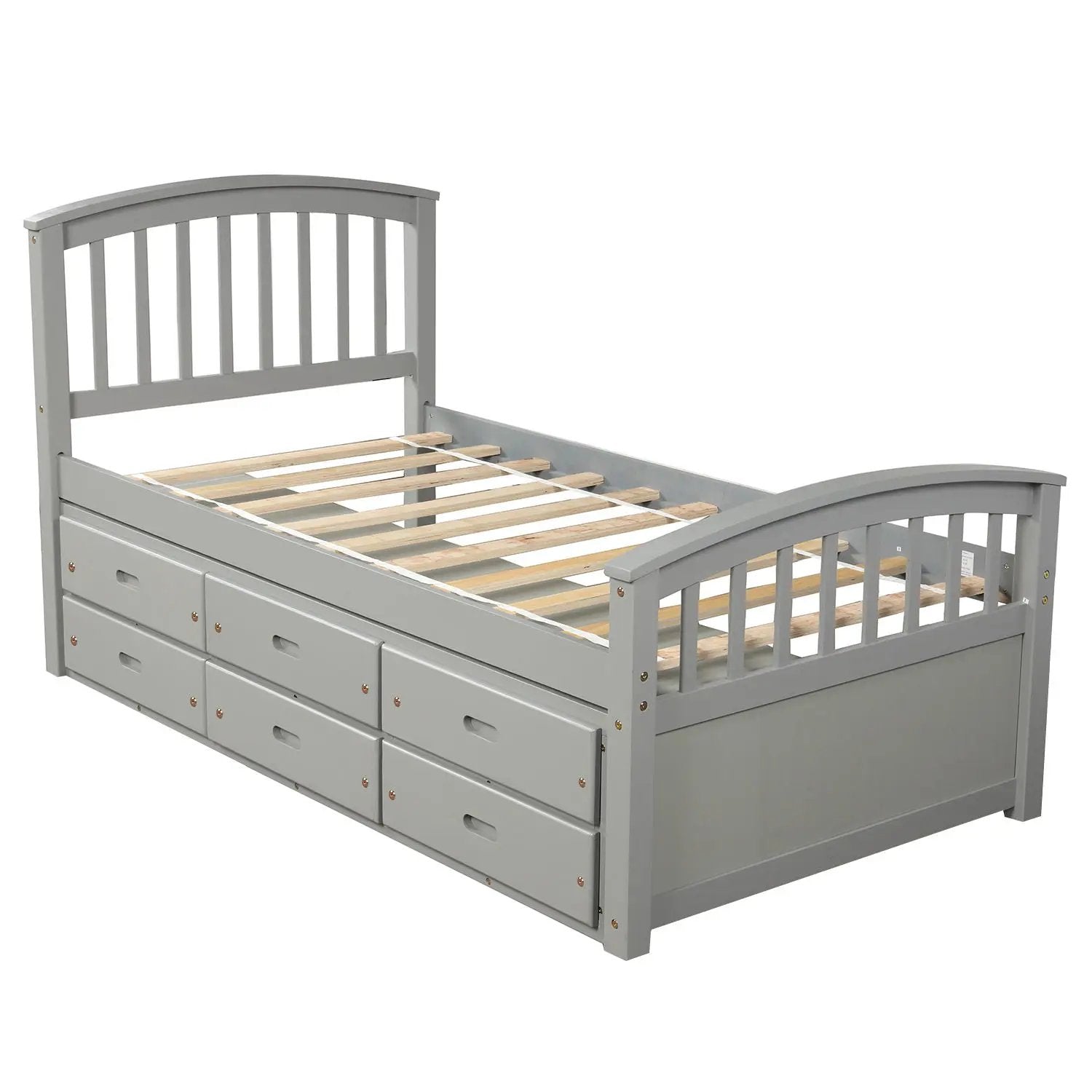 Platform Storage Bed Solid Wood Bed With 6 Drawers by Unique Piece Furniture