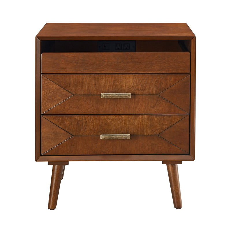 24" Nightstand with Charging Station and Two Drawers by HouseOfZazla