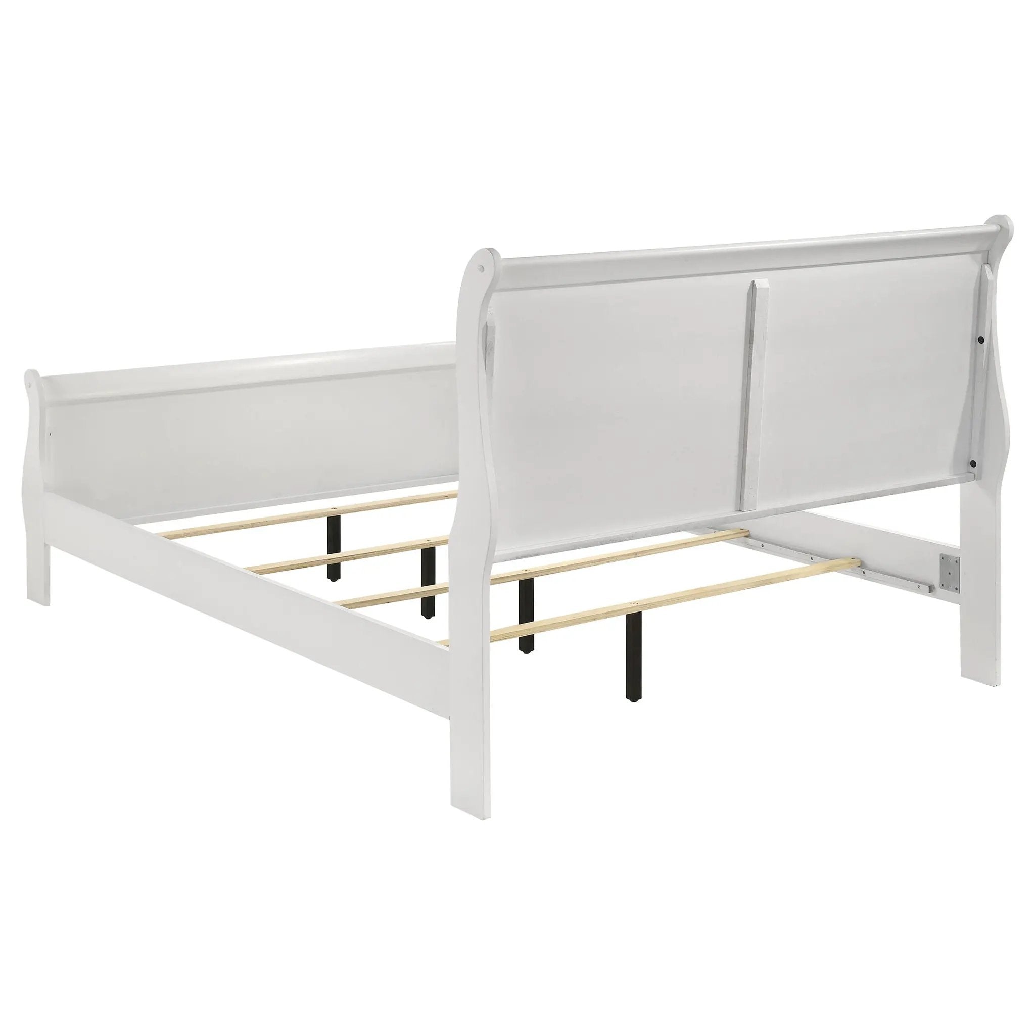Louis Philippe 47-inch Queen Sleigh Panel Bed White by Unique Piece Furniture