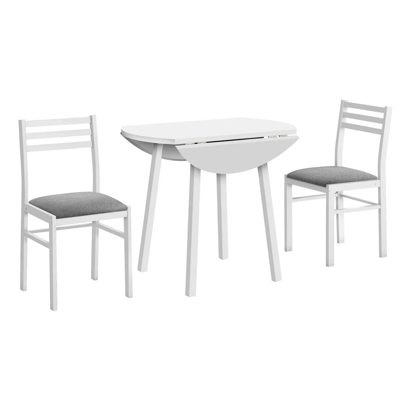 3 Pieces Dining Table Set, Small, Drop Leaf, Contemporary & Modern by Unique Piece Furniture