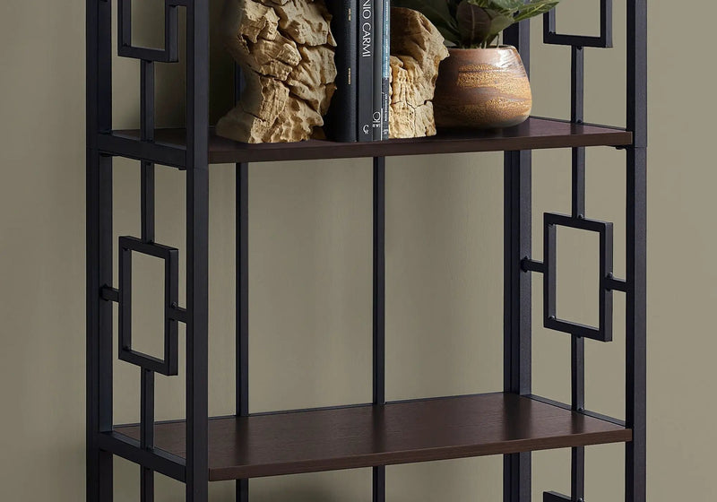 Bookshelf, Bookcase, Etagere, 4 Tier, For Office, Contemporary & Modern - Espresso by Unique Piece Furniture