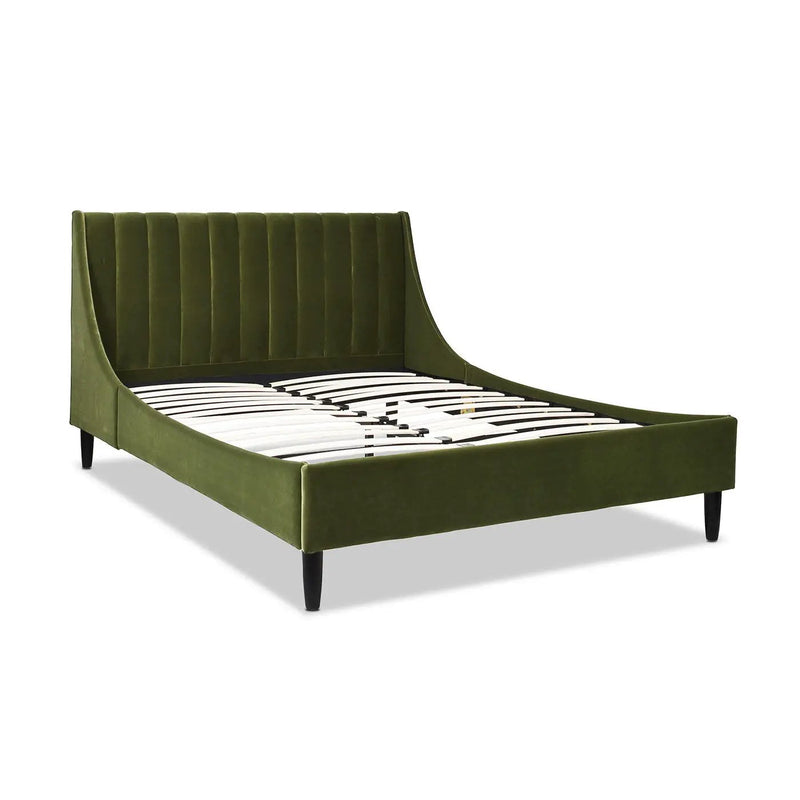 Aspen - Vertical Tufted Modern Headboard Platform Bed Set by HouseOfZazla